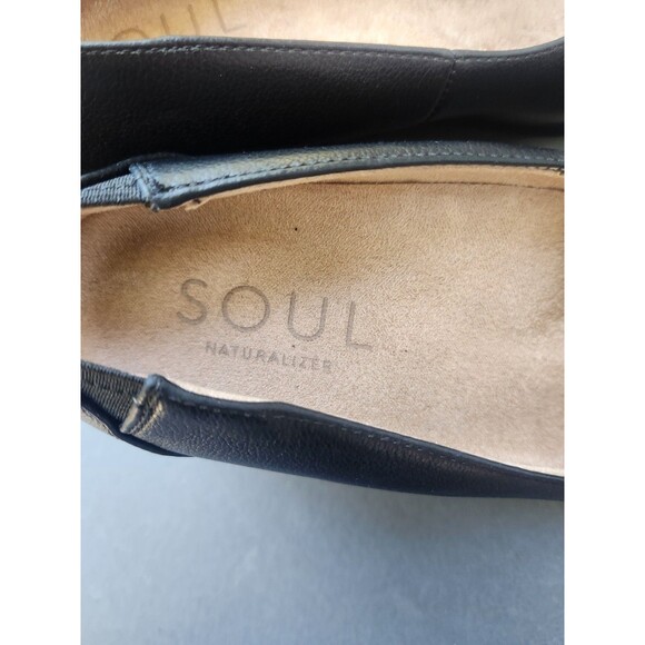 Soul Naturalizer Size 7 W About Time Black Wedge Manmade Shoes 7 Wide - Picture 9 of 11